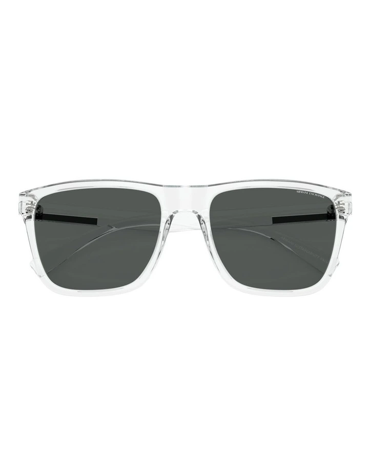 Armani Exchange Injected Sunglasses in Transparent image 4