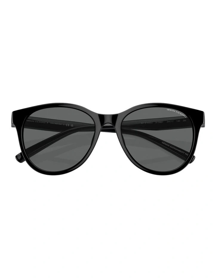 Armani Exchange Injected Cat Eye Sunglasses in Black image 2