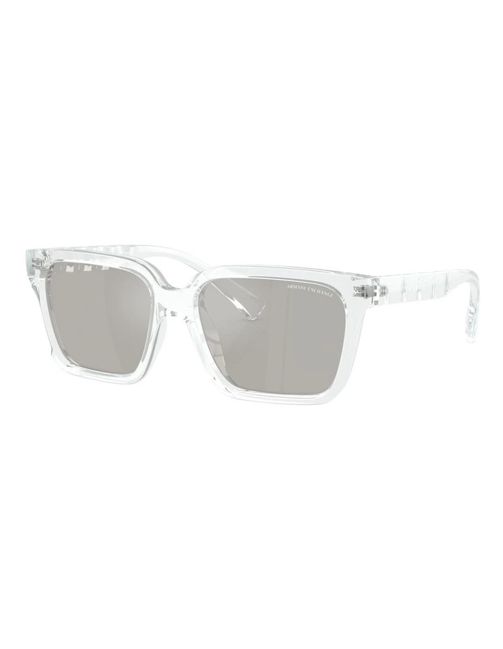 Armani Exchange Injected Sunglasses in Transparent image 1