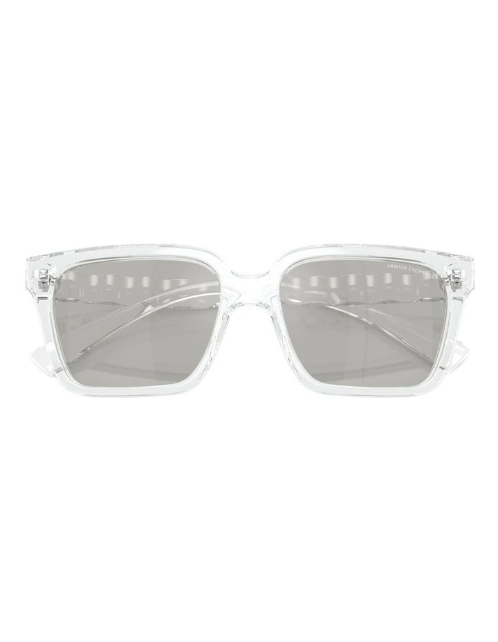 Armani Exchange Injected Sunglasses in Transparent image 3