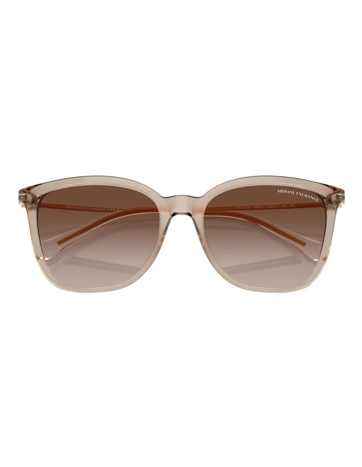 Armani Exchange Acetate Sunglasses in Beige image 3