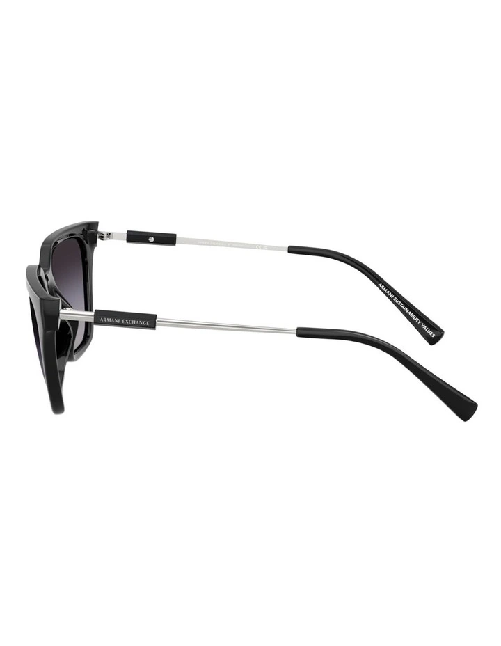Armani Exchange Injected Sunglasses in Black image 3