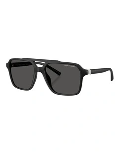 Armani Exchange 0AX4166SU Injected Sunglasses in Black