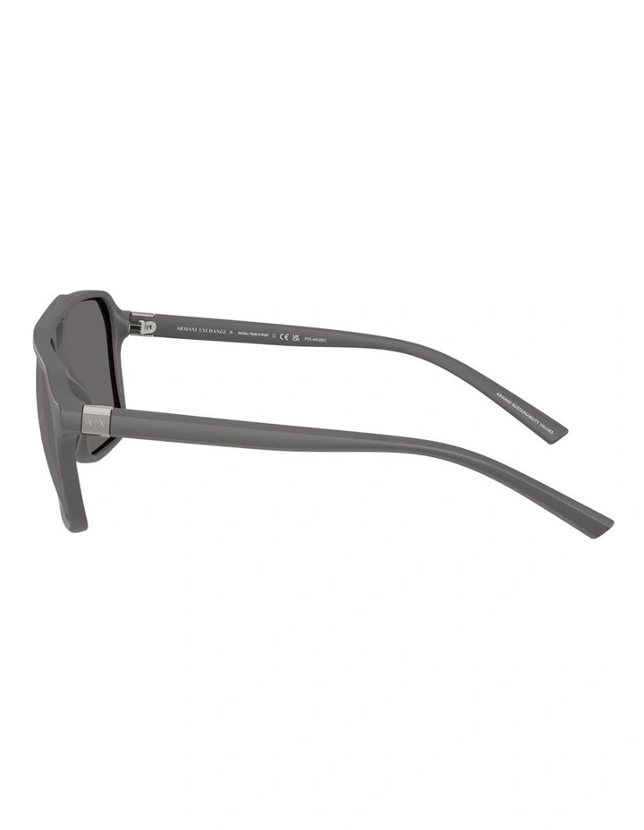 Armani Exchange  Injected Polarised Sunglasses in Grey image 3