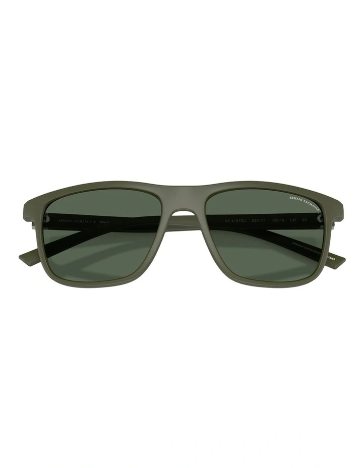 Armani Exchange Injected Sunglasses in Green image 4