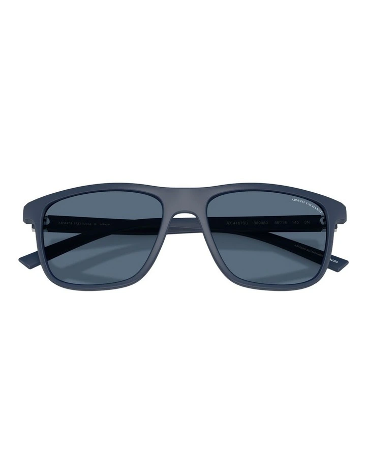 Armani Exchange Injected Sunglasses in Blue image 4