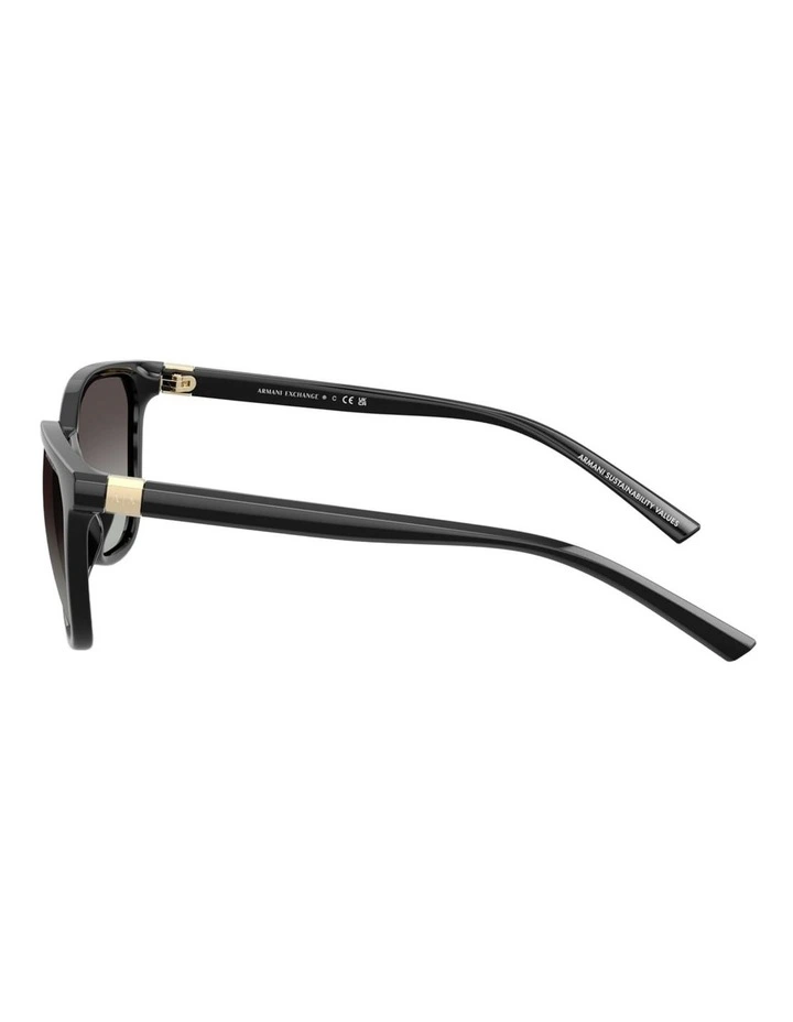Armani Exchange Injected Sunglasses in Black image 3