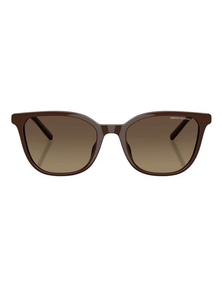 Armani Exchange Injected Polarised Sunglasses in Brown image 1