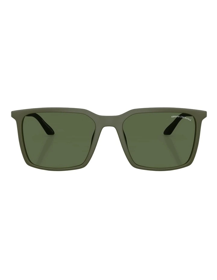 Armani Exchange  Injected Sunglasses in Green image 2