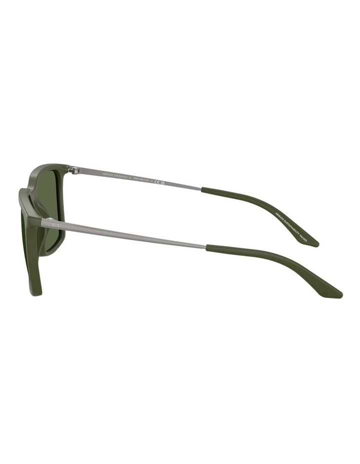 Armani Exchange  Injected Sunglasses in Green image 3
