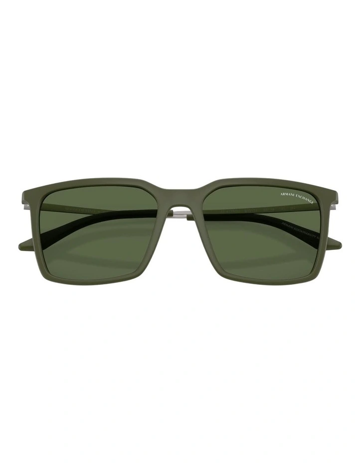 Armani Exchange  Injected Sunglasses in Green image 4