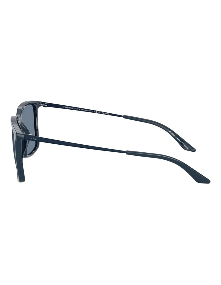 Armani Exchange  Injected Polarised Sunglasses in Blue image 3