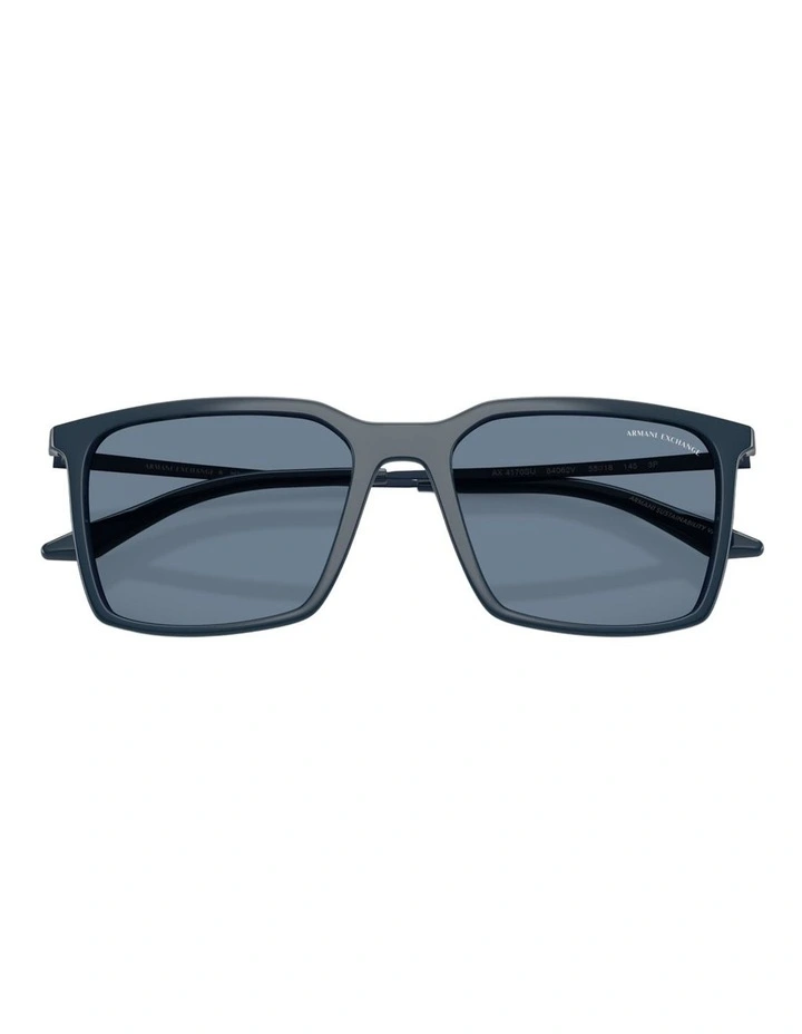 Armani Exchange  Injected Polarised Sunglasses in Blue image 4