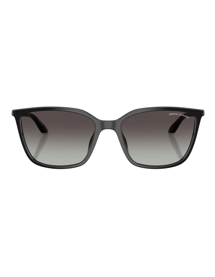Armani Exchange  Injected Sunglasses in Black image 1