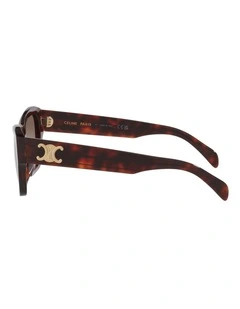 Celine Triomphe CL40330U Acetate Sunglasses in Tortoise