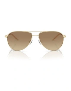 Oliver Peoples Benedict Metal Sunglasses in Gold