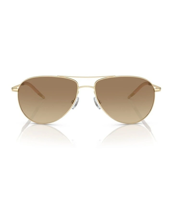 Oliver Peoples Benedict Metal Sunglasses in Gold image 1