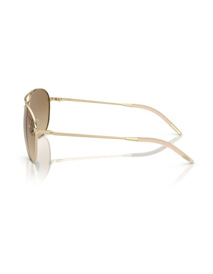 Oliver Peoples Benedict Metal Sunglasses in Gold image 2