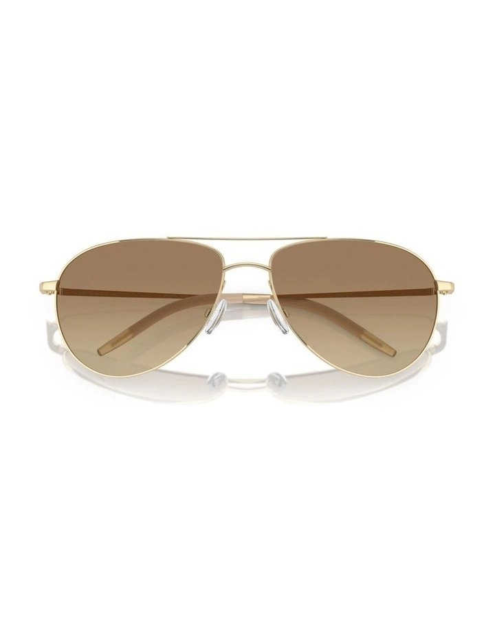 Oliver Peoples Benedict Metal Sunglasses in Gold image 3