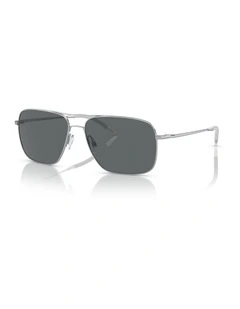 Oliver Peoples Clifton Metal Polarised Sunglasses in Silver