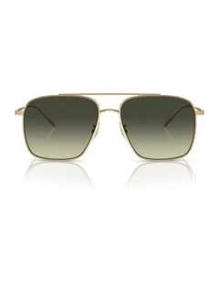 Oliver Peoples Dresner Titanium Sunglasses in Gold