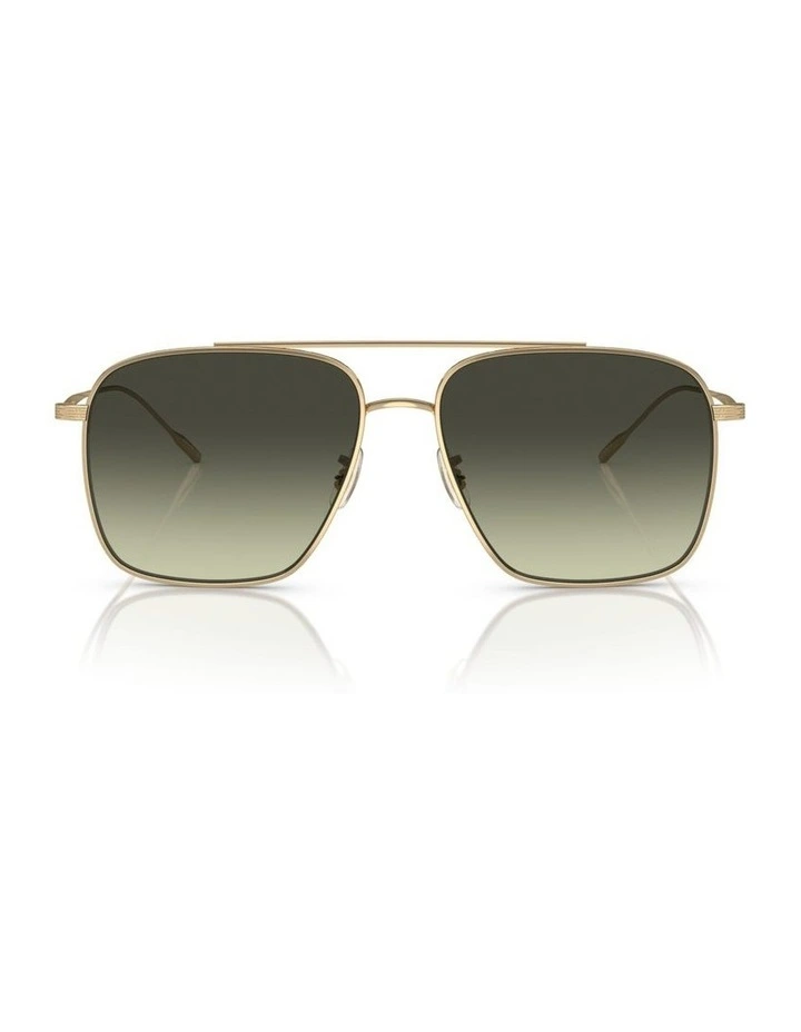 Oliver Peoples Dresner Titanium Sunglasses in Gold image 1