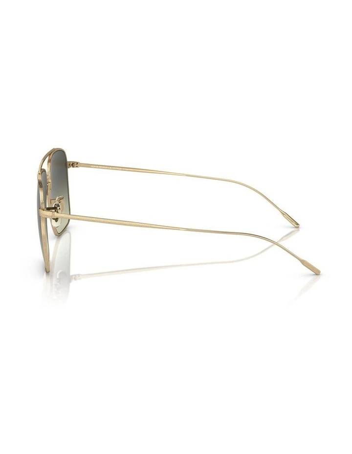 Oliver Peoples Dresner Titanium Sunglasses in Gold image 2