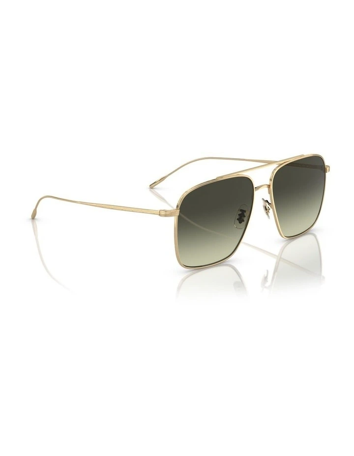 Oliver Peoples Dresner Titanium Sunglasses in Gold image 4