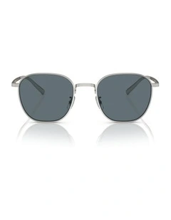 Oliver Peoples Rynn Titanium Polarised Sunglasses in Silver
