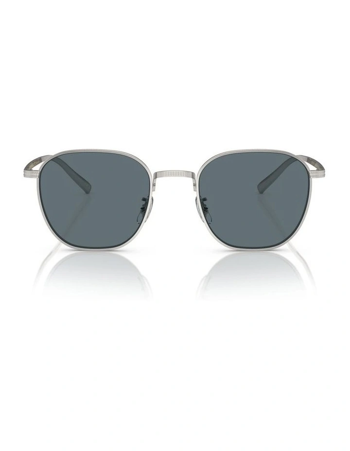 Oliver Peoples Rynn Titanium Polarised Sunglasses in Silver image 1