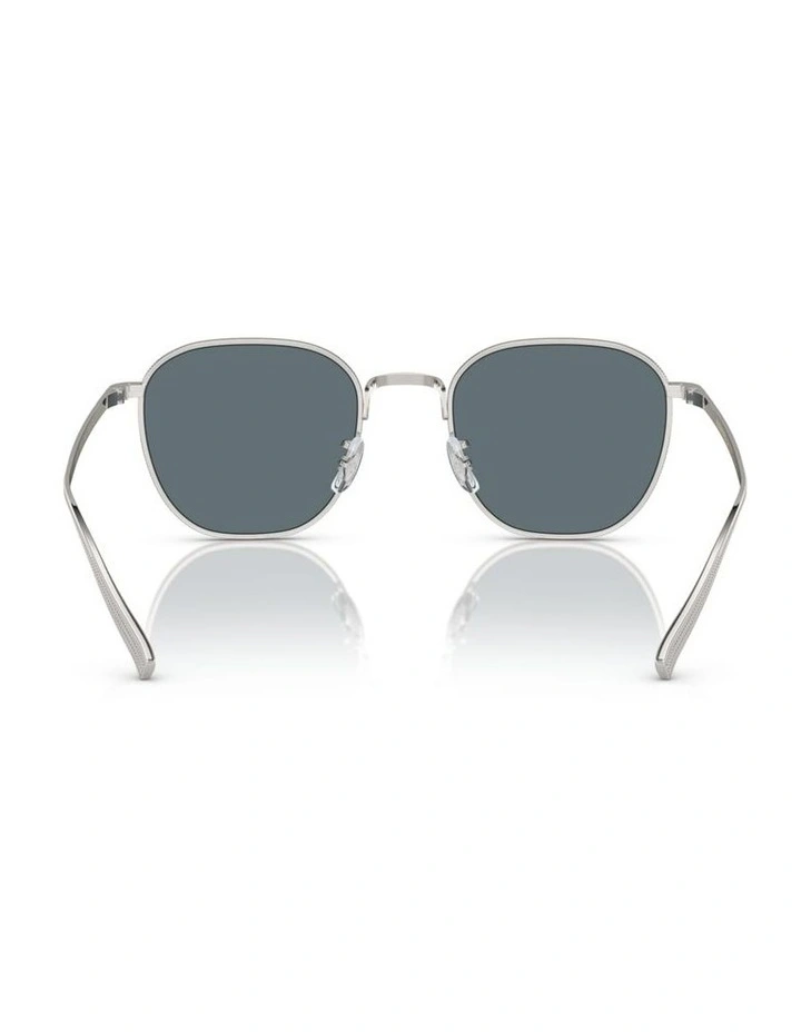 Oliver Peoples Rynn Titanium Polarised Sunglasses in Silver image 3
