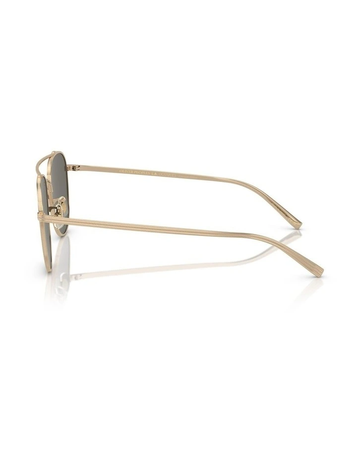 Oliver Peoples Rivetti Titanium Sunglasses in Gold image 3