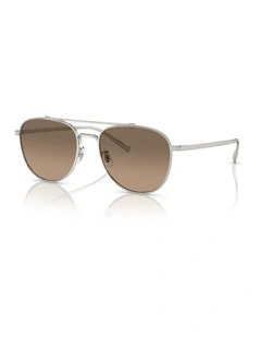 Oliver Peoples Rivetti Titanium Polarised Sunglasses in Silver