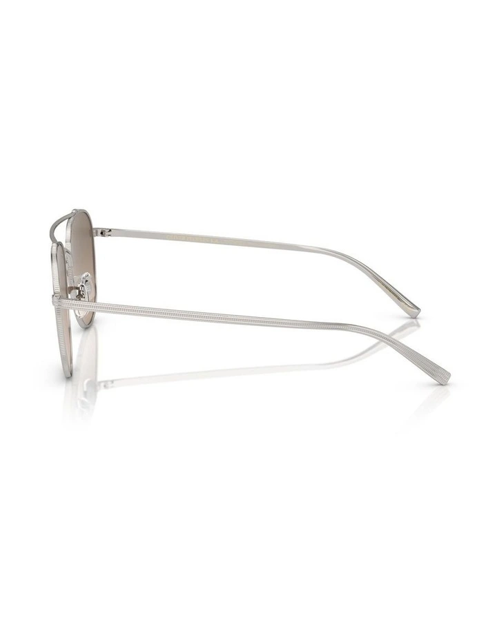 Oliver Peoples Rivetti Titanium Polarised Sunglasses in Silver image 3