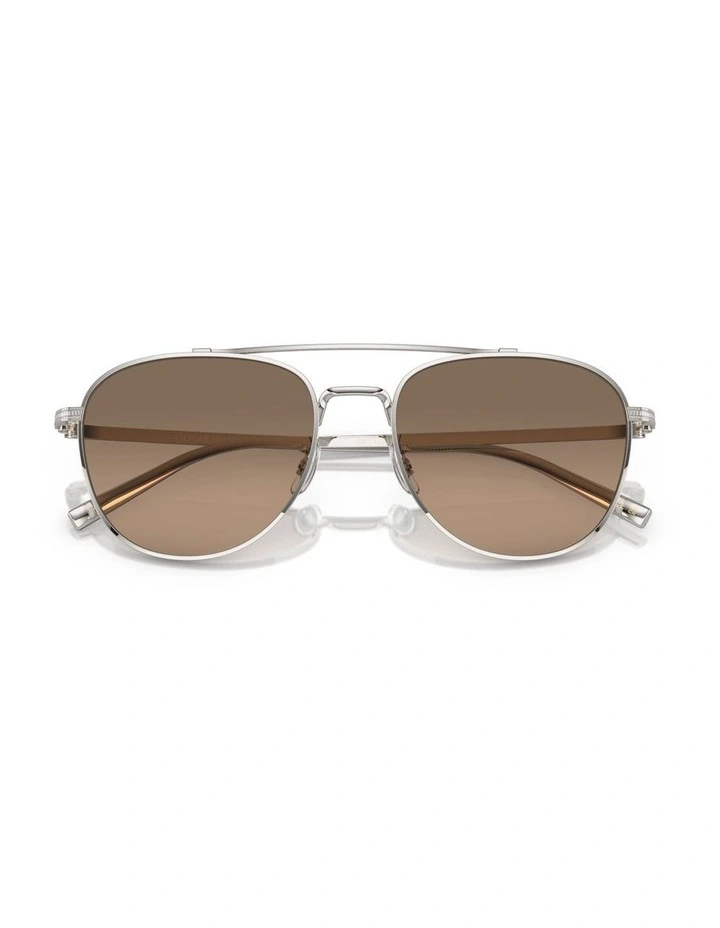 Oliver Peoples Rivetti Titanium Polarised Sunglasses in Silver image 4