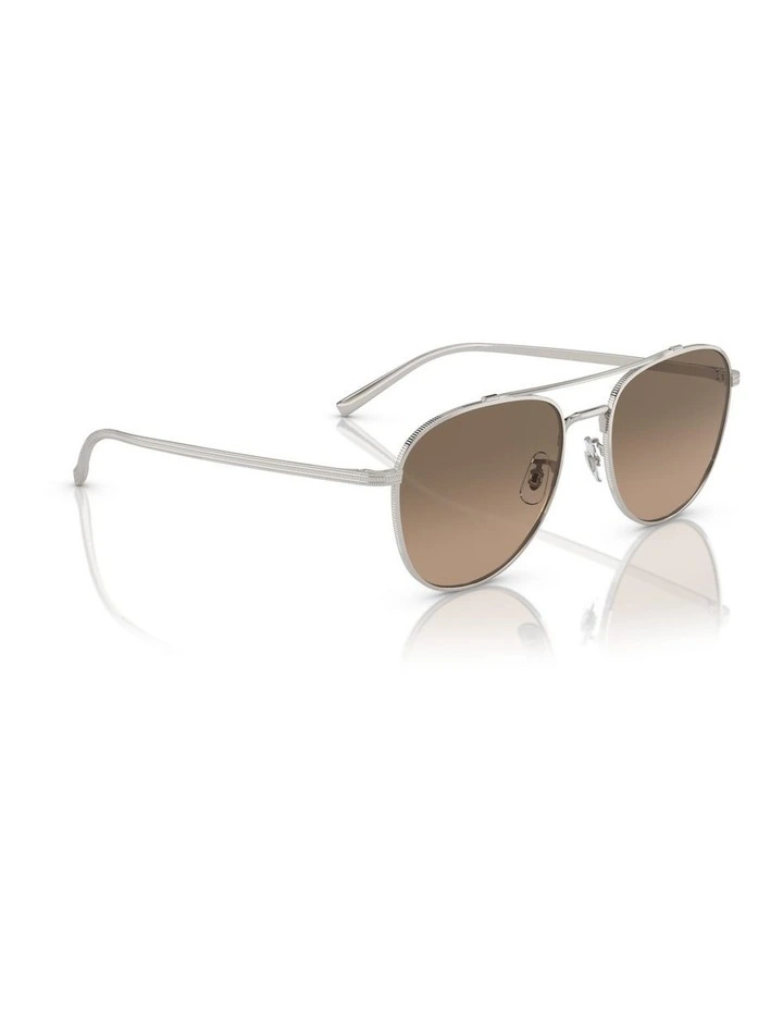 Oliver Peoples Rivetti Titanium Polarised Sunglasses in Silver image 5