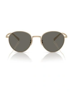 Oliver Peoples Rhydian Titanium Sunglasses in Gold