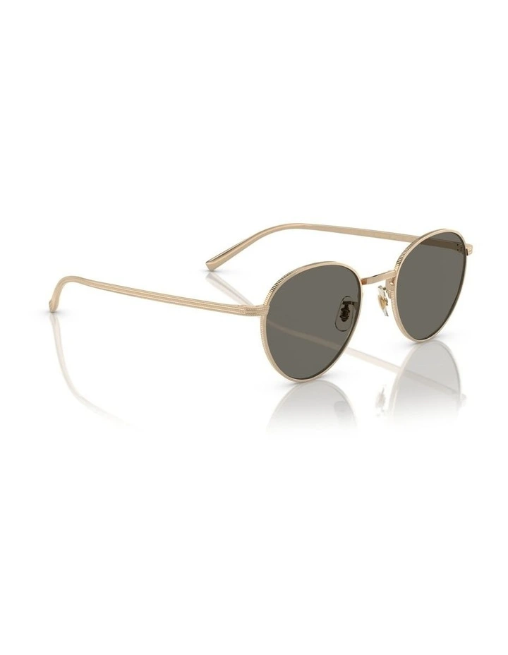 Oliver Peoples Rhydian Titanium Sunglasses in Gold image 5