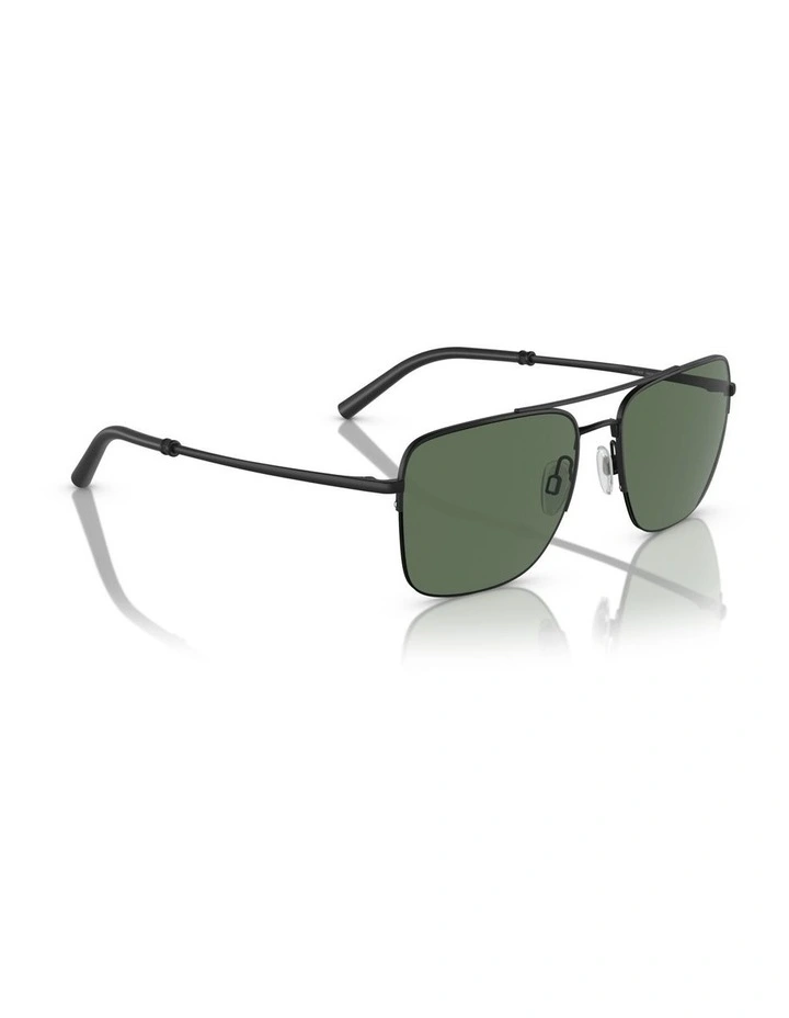 Oliver Peoples R-2 Metal Polarised Sunglasses in Black image 5