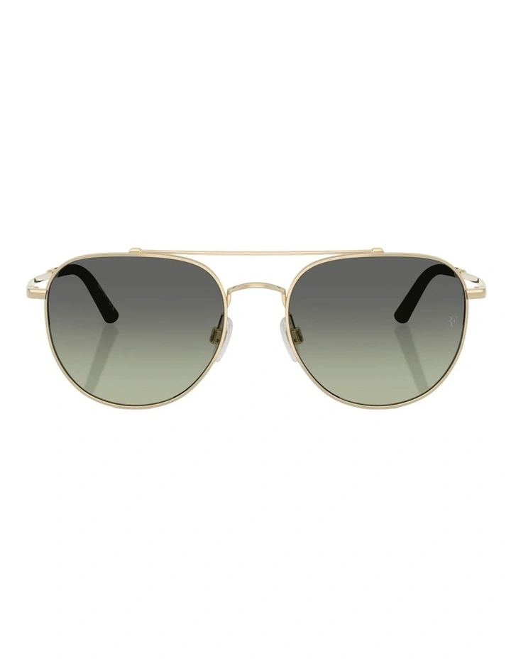 Oliver Peoples R-10 Metal Sunglasses in Gold image 2
