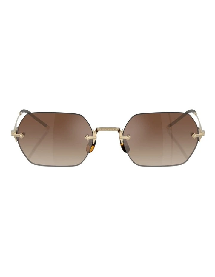 Oliver Peoples TK-13 Titanium Sunglasses in Gold image 2