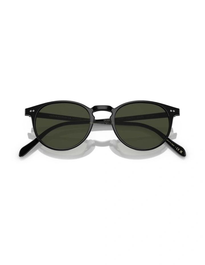 Oliver Peoples Riley Sun Acetate Polarised Sunglasses in Black image 3