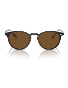 Oliver Peoples Riley Sun Acetate Polarised Sunglasses in Brown