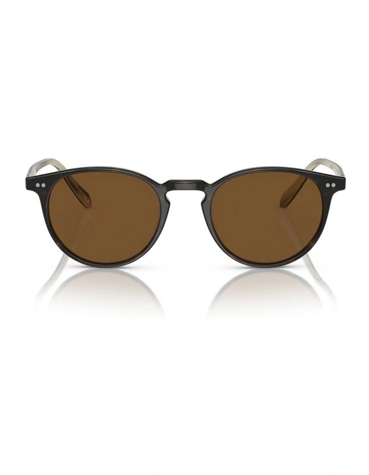Oliver Peoples Riley Sun Acetate Polarised Sunglasses in Brown image 1