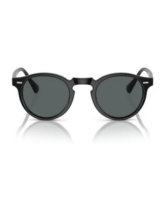Oliver Peoples Gregory Peck Sun Acetate Polarised Sunglasses in Black