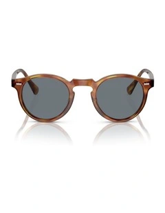 Oliver Peoples Gregory Peck Sun Acetate Sunglasses in Tortoise