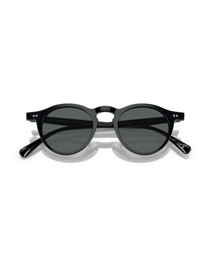 Oliver Peoples OP-13 Sun Acetate Polarised Sunglasses in Black image 4