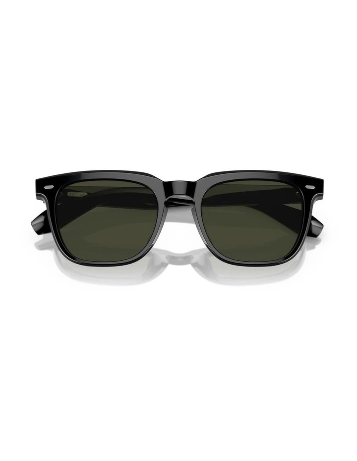 Oliver Peoples N.06 Sun Acetate Polarised Sunglasses in Black image 3