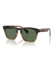 Oliver Peoples R-3 Acetate Polarised Sunglasses in Brown
