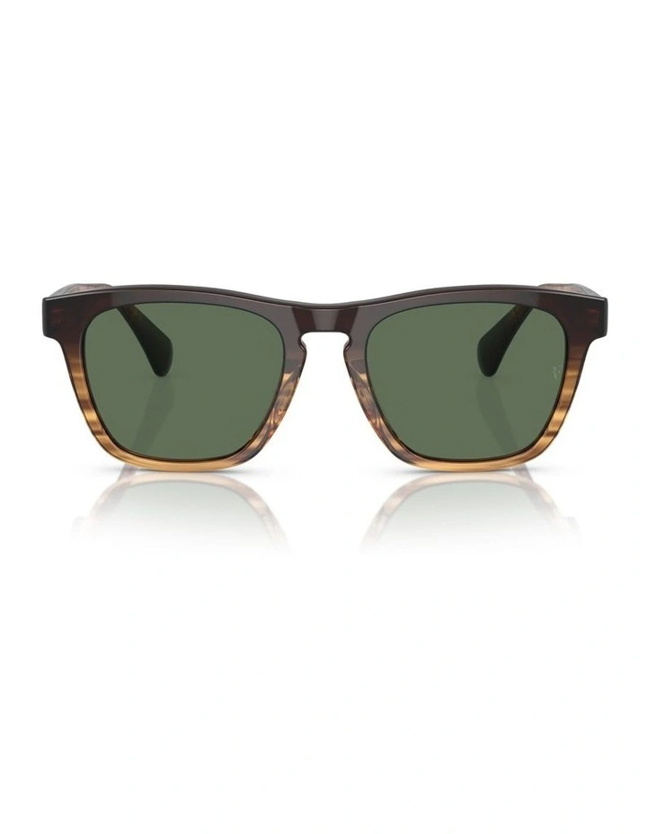 Oliver Peoples R-3 Acetate Polarised Sunglasses in Brown image 2